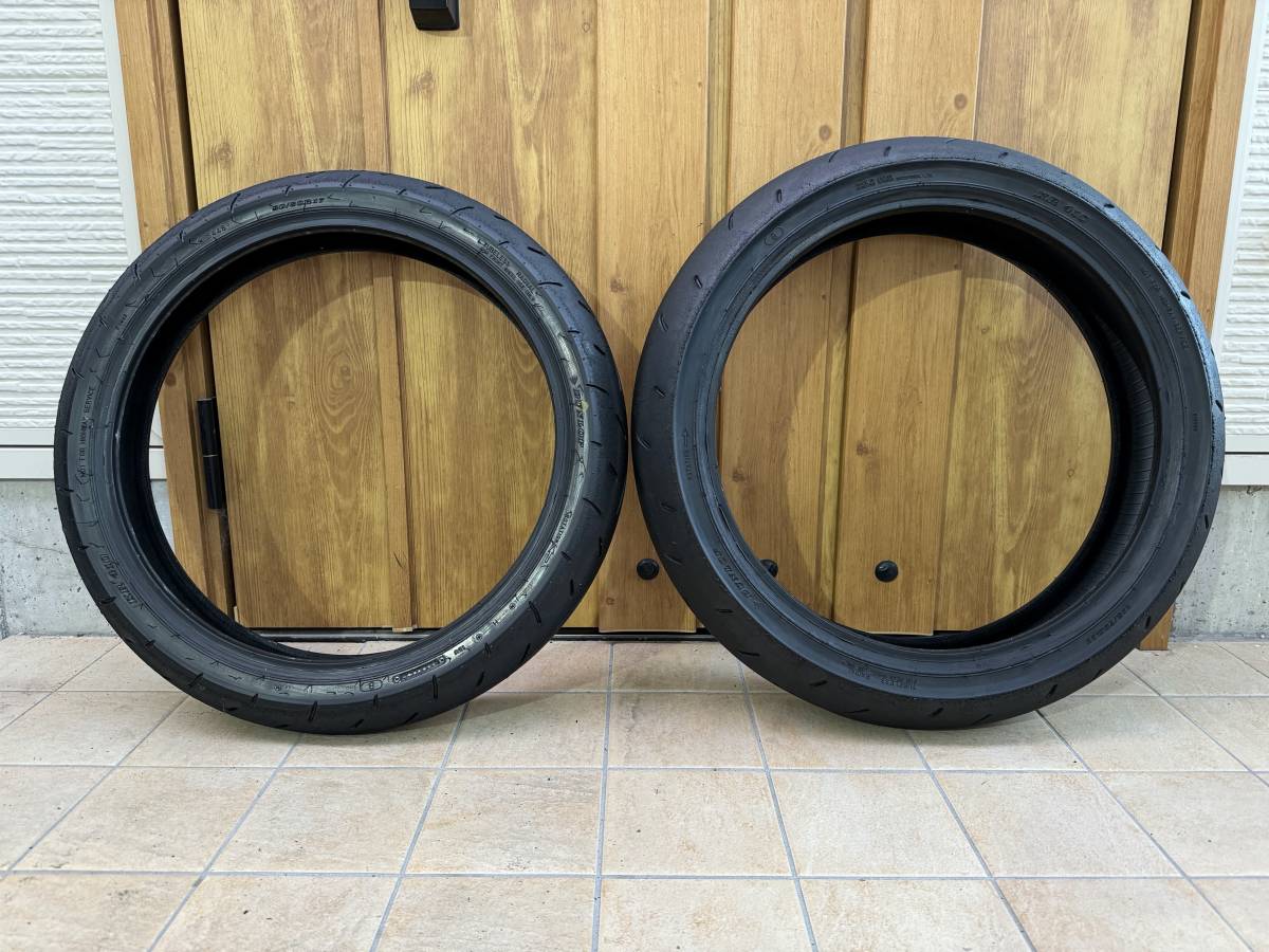 ◎【送料無料】【走行少】ダンロップ　KR410　前後 ラジアル　90/80R17　115/70R17　GSX-R125　GSX-R150　YZF-R15　CBR125 ハイグリップ_画像2