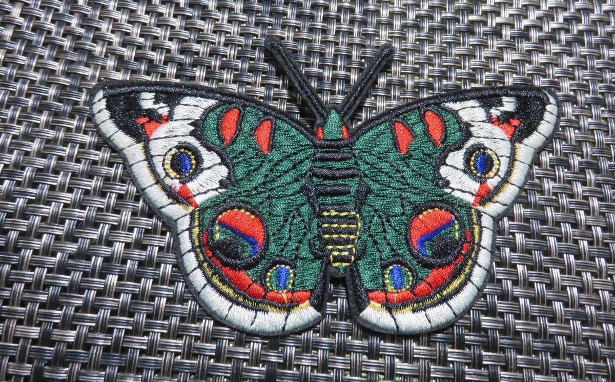 軍綠蛾 希少蝶 ■激渋『Butterfly .蝶』レトロデザイン◆刺繍ワッペン■ミリタリー オートバイ バイク 単車 ハーレー【DIY リメイク】開運_画像4