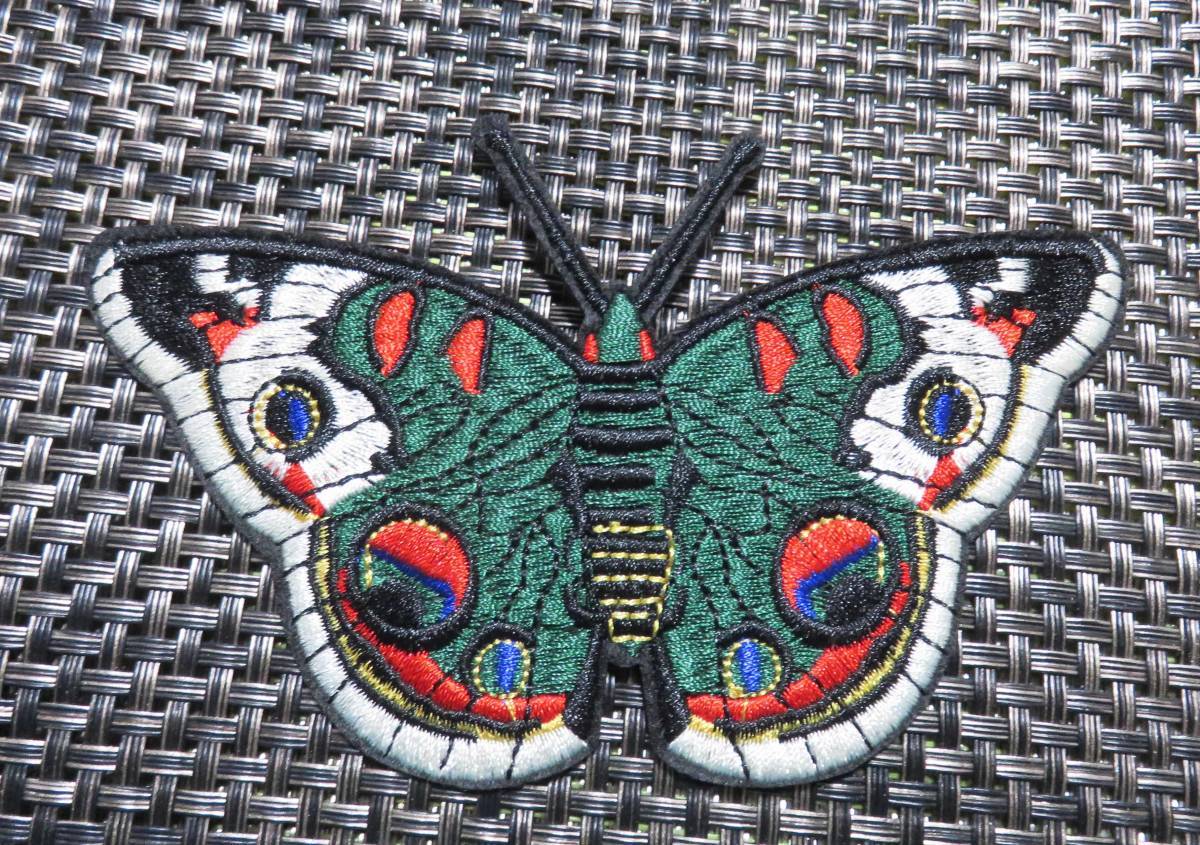 軍綠蛾 希少蝶 ■激渋『Butterfly .蝶』レトロデザイン◆刺繍ワッペン■ミリタリー オートバイ バイク 単車 ハーレー【DIY リメイク】開運_画像5