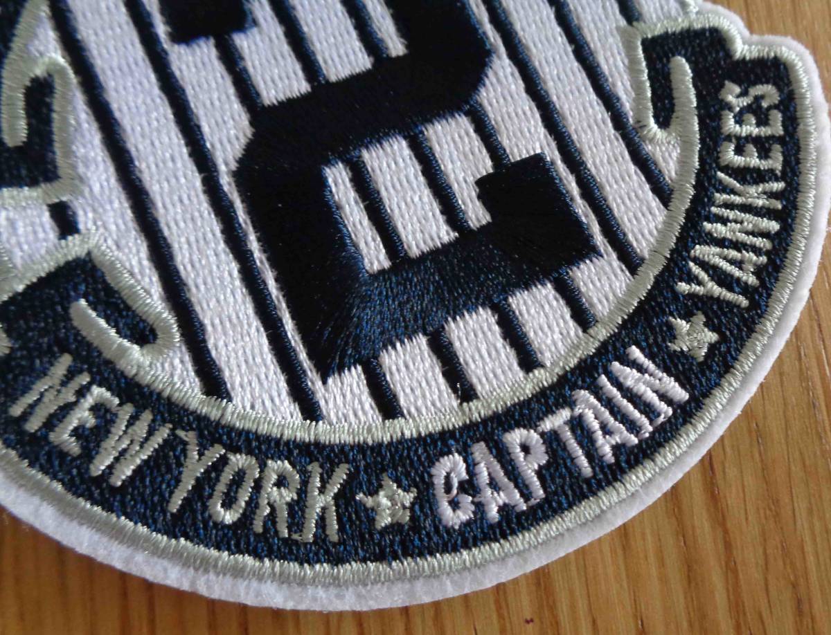 ２◎紺白新品MLBデレクジーターDerek JeterニューヨークヤンキースYankees#２引退 野球ベースボール 刺繍ワッペン（パッチ）メジャーリーグ_画像6