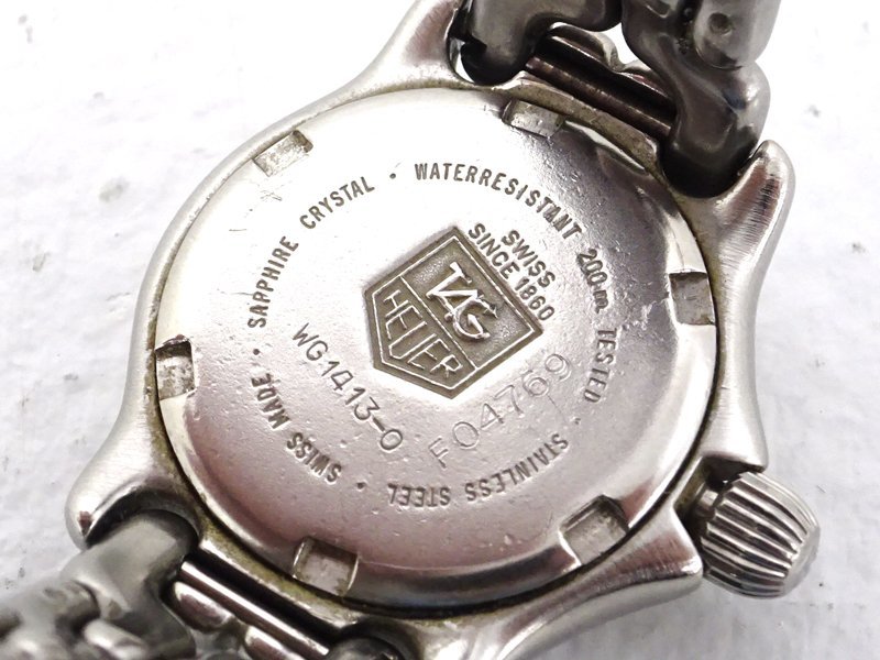 ★中古★TAG HEUER WG1413-0 セルシリーズ プロフェッショナル グレー文字盤 200m レディース 腕時計 本体のみ（タグホイヤー）★【AP132】_画像4