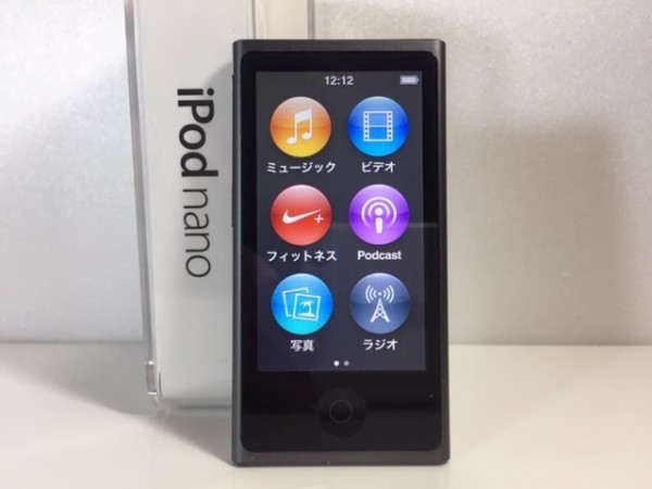 （114-05）1日元〜[漂亮的商品]蘋果“iPod nano”IPod nano第7代16GB空間灰色MKN52J♪藍牙兼容♪♪2015款 原文:(114-05) 1円～ [ 美品 ] Apple「 iPod nano 」アイポッドナノ 第7世代 16GB スペースグレイ MKN52J ♪ Bluetooth対応 ♪♪ 2015年モデル