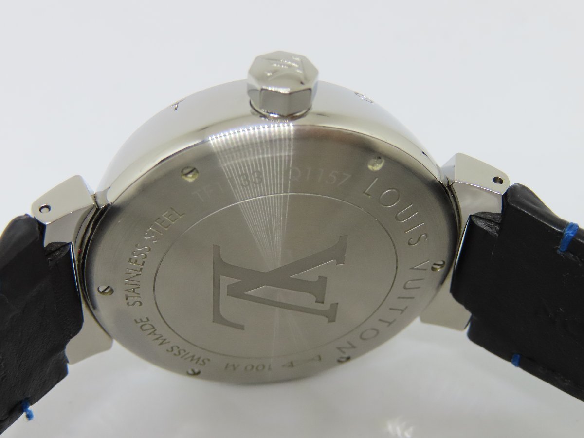 [ прекрасный товар ]LOUIS VUITTON Louis * Vuitton язык b-ruGMT Date Q1157 самозаводящиеся часы мужские наручные часы 