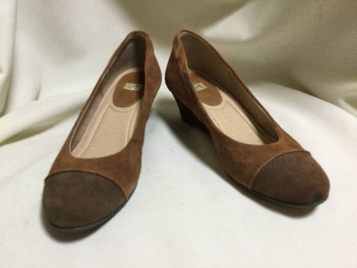 C2384 ING brown group pumps 23.EE Wedge sole 