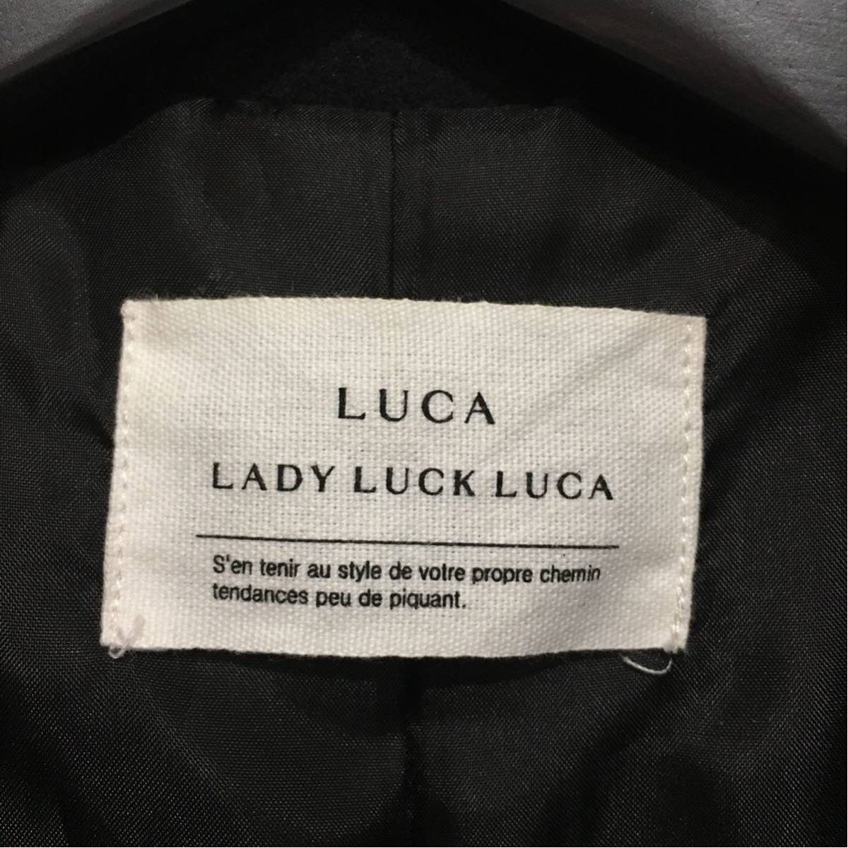 LADY LUCK LUCA レディラックルカ　ロング コート　ルカ　チェスター　ブラック　黒　F_画像4
