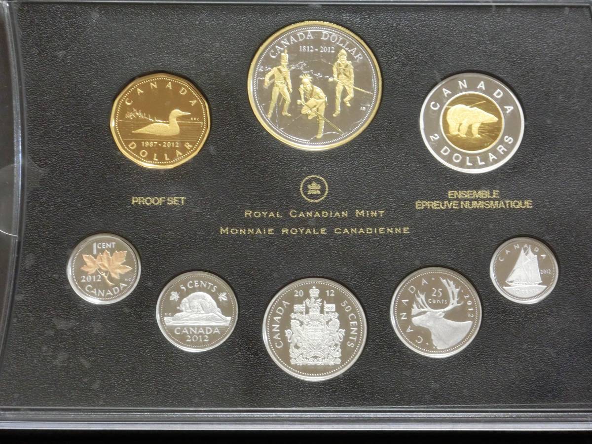 カナダ 2012年銀貨プルーフ8種セット＜米英戦争200周年記念貨＆通常貨7種＞ 未開封