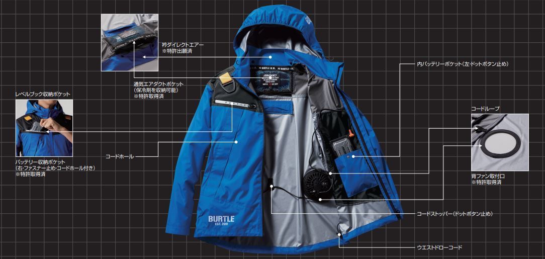 【即納】バートル　空調服　2023年最新 AC1196　半袖　ブルゾン　L 5.シルバー 単品 burtle_画像5