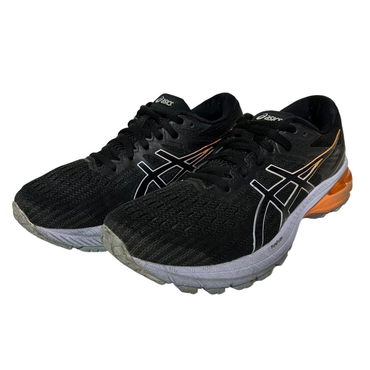 BA278 ASICS アシックス GT2000 レディース ランニングシューズ スニーカー US6.5 23.5cm ブラック グレー メッシュ_画像1