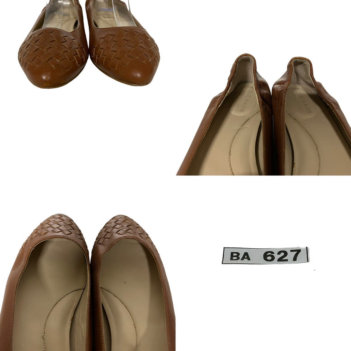 BA627 COLE HAAN Cole Haan Grand series lady's pumps 6B approximately 23cm Brown leather 