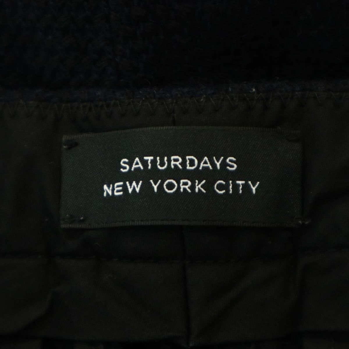 SATURDAYS NYC サタデーズ ニューヨークシティ 秋冬 ウール★ テーパード スラックス パンツ Sz.32　メンズ ネイビー　A3B05037_A#Q_画像8