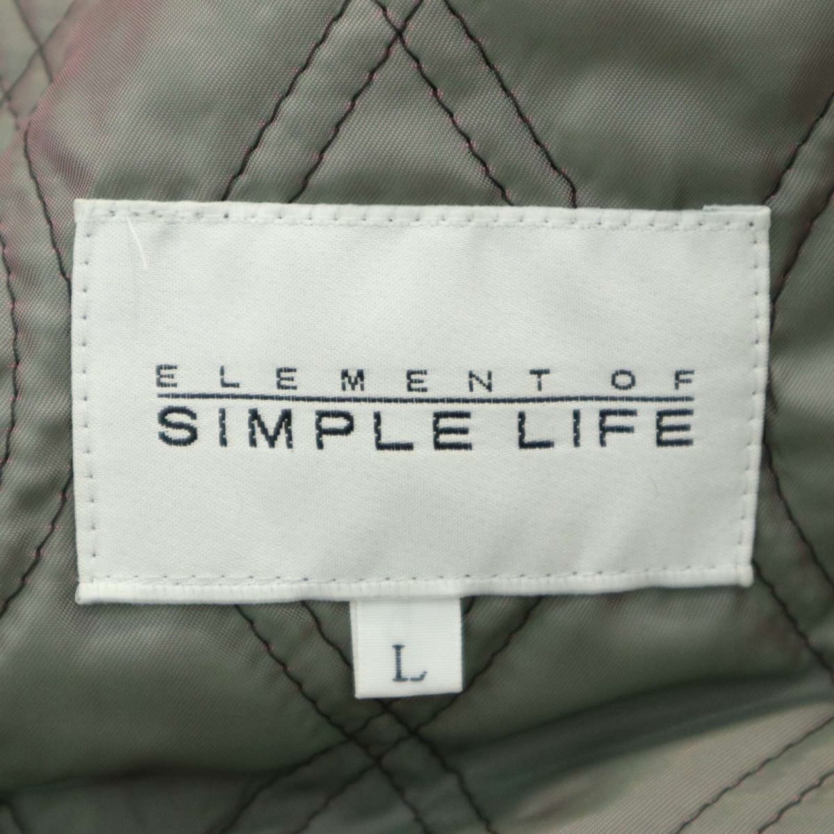 SIMPLE LIFE シンプルライフ レナウン 秋冬 ウール ツイード 中綿★ ジャケット コート Sz.L　メンズ　A3T13195_B#N_画像6