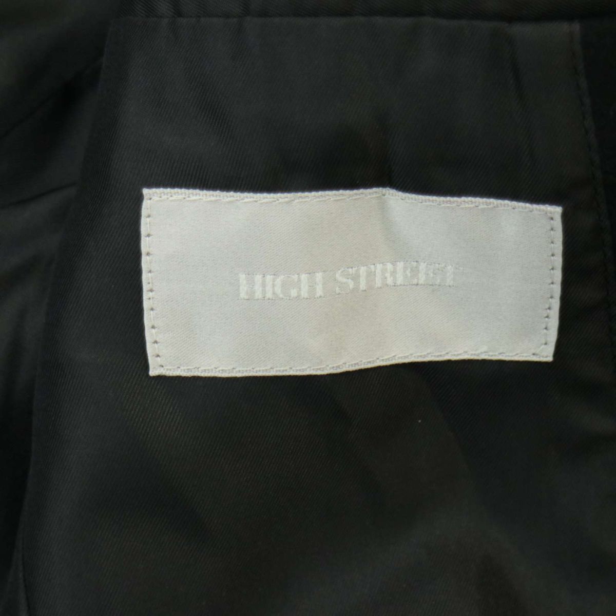 HIGH STREET ハイストリート 秋冬 メルトン ウール★ チェスター コート Sz.S　メンズ 黒　A3T13213_B#N_画像6