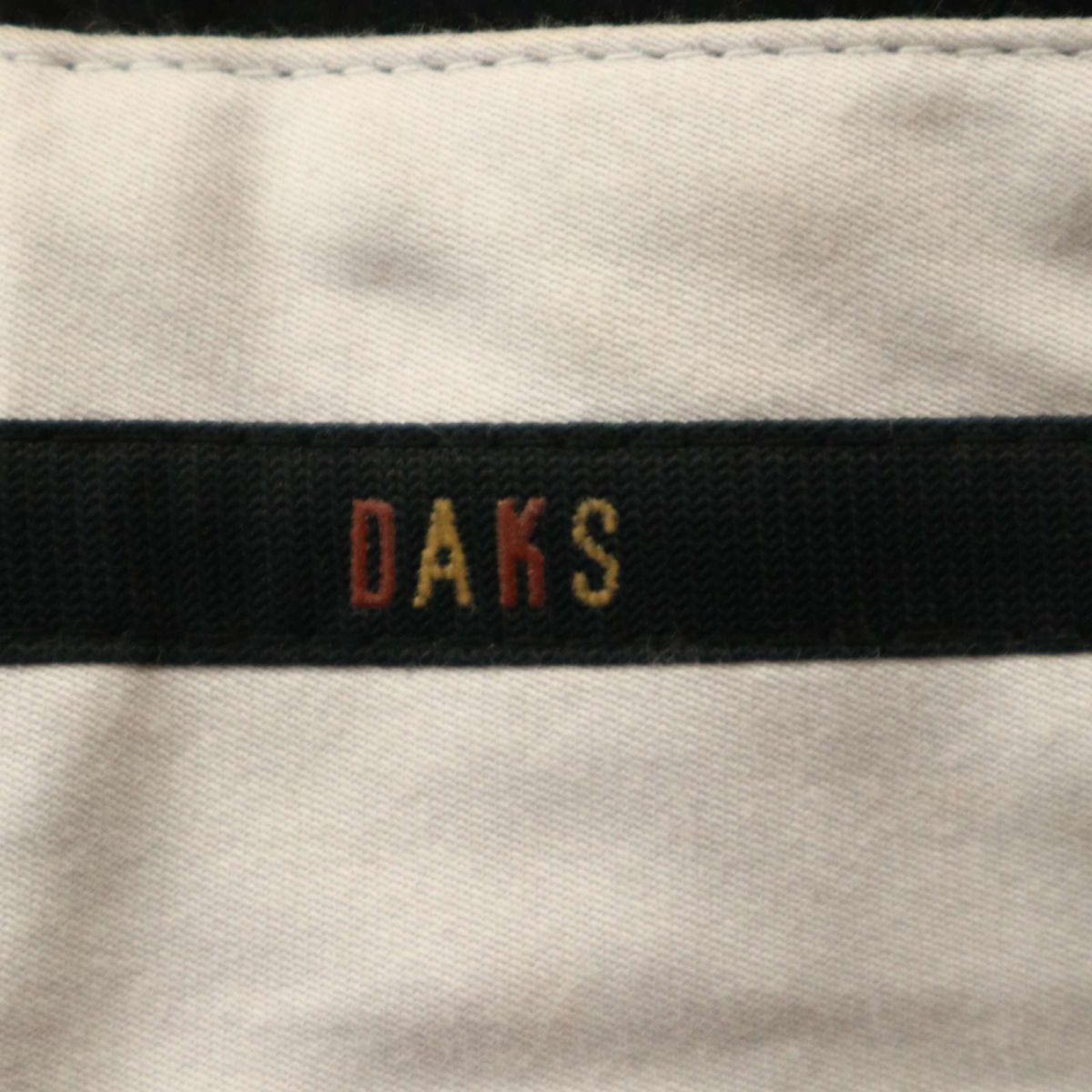 DAKS ダックス 秋冬 ウール100%★ ストレート スラックス パンツ Sz.82　メンズ 黒 日本製　A3B05246_B#Q_画像8