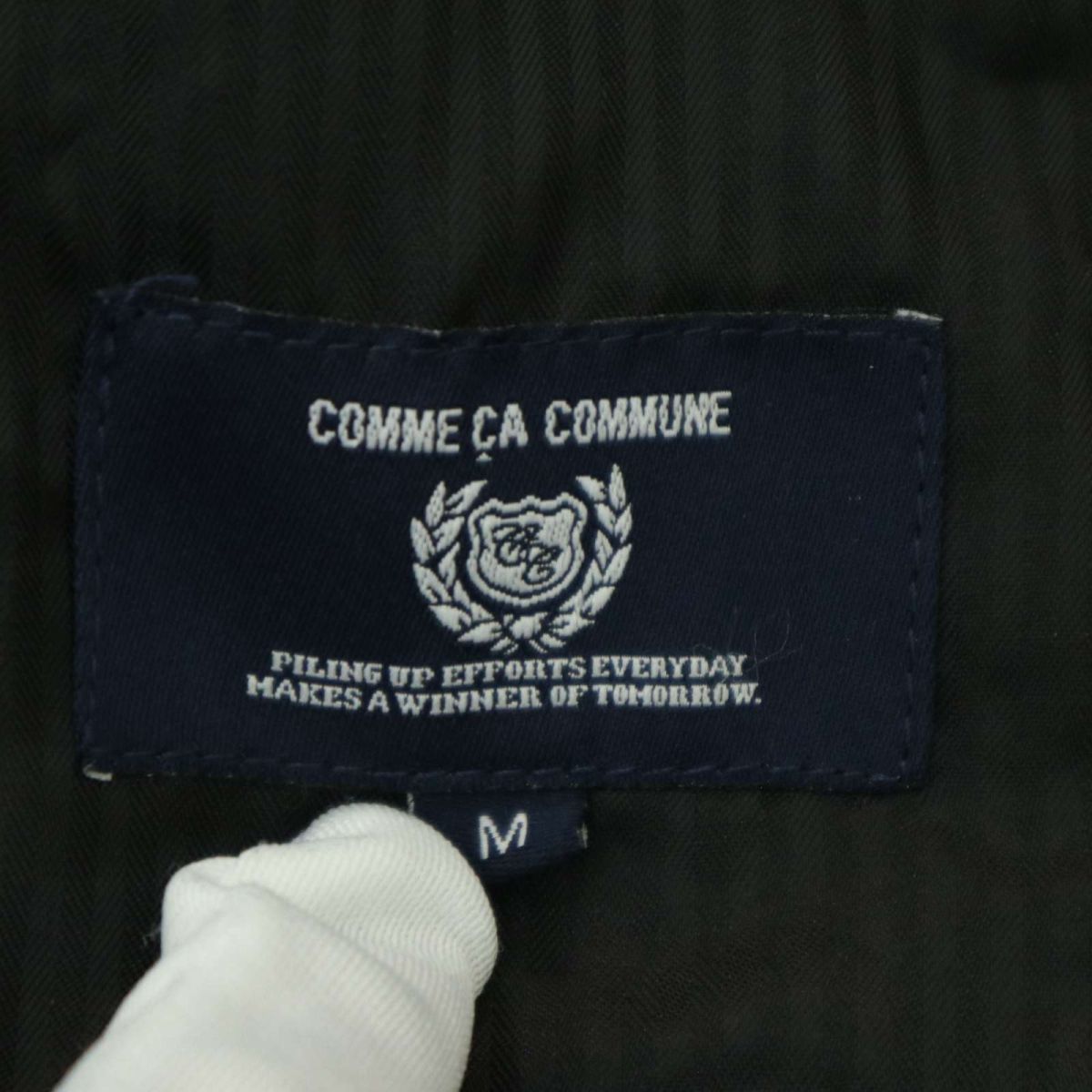 COMME CA COMMUNE コムサ コミューン B by Milior 秋冬 カシミヤ混★ メルトン ウール ダッフル コート Sz.M　メンズ グレー　A3T13859_B#N_画像6