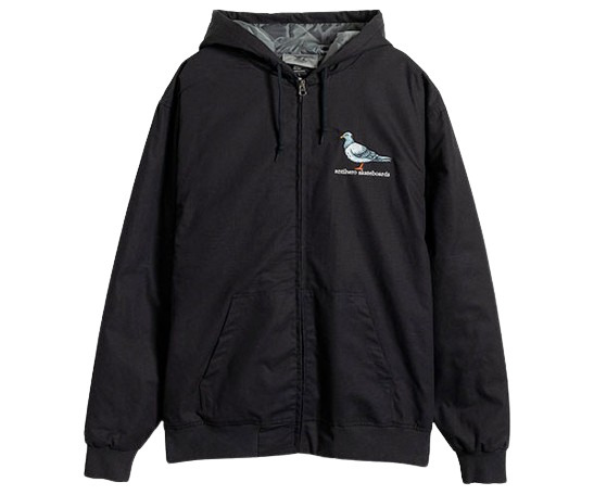 新品☆最安 ANTIIHERO アンタイヒーロー PIGEON RIPSTOP JACKET リップストップコットン地 フード付きジャケット 黒 SIZE:M.アンチヒーロー_画像1