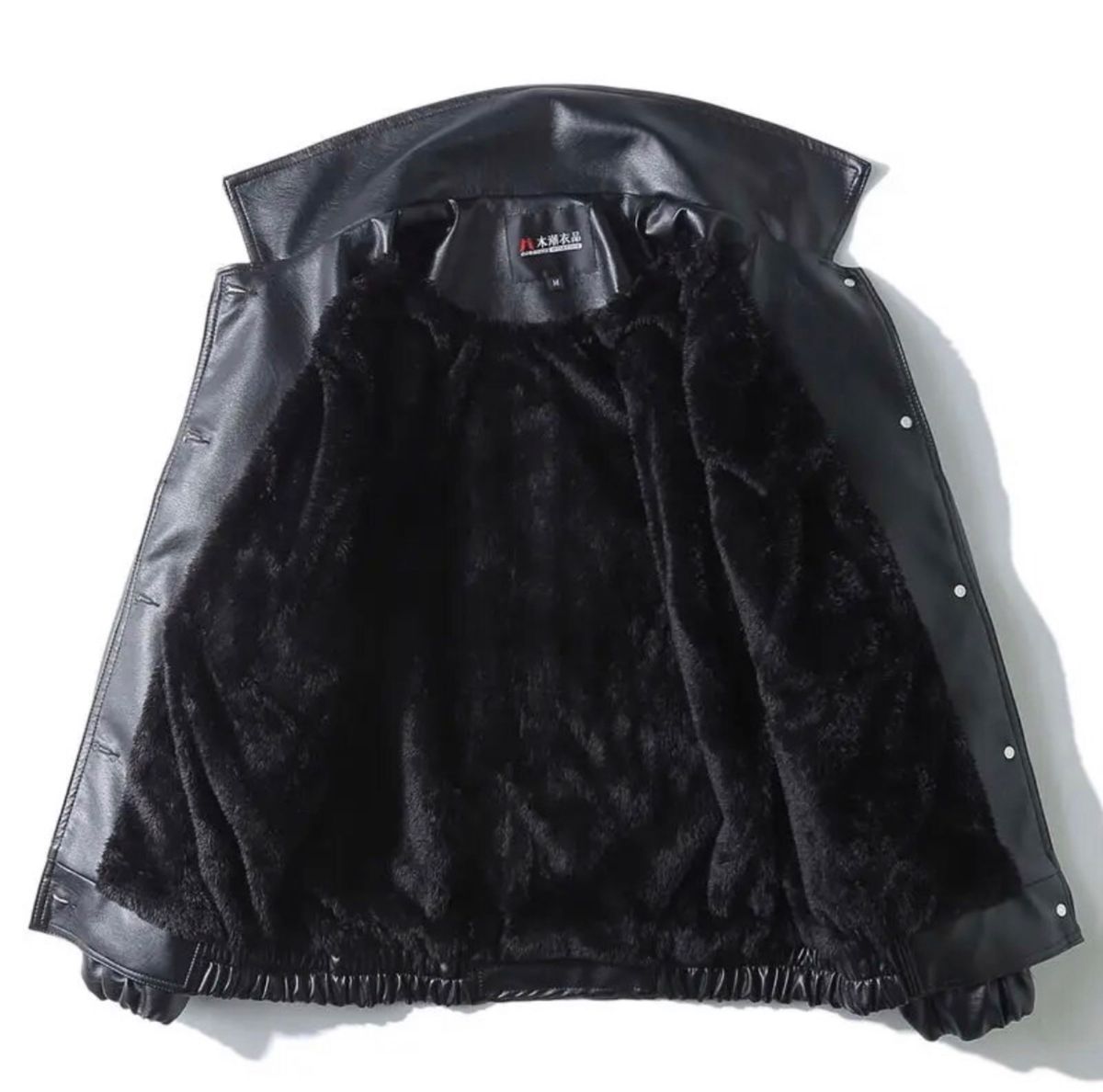 美品 Black velvet leather jacket  ブラック レザージャケット 革ジャン ジャケット レザー 防寒 