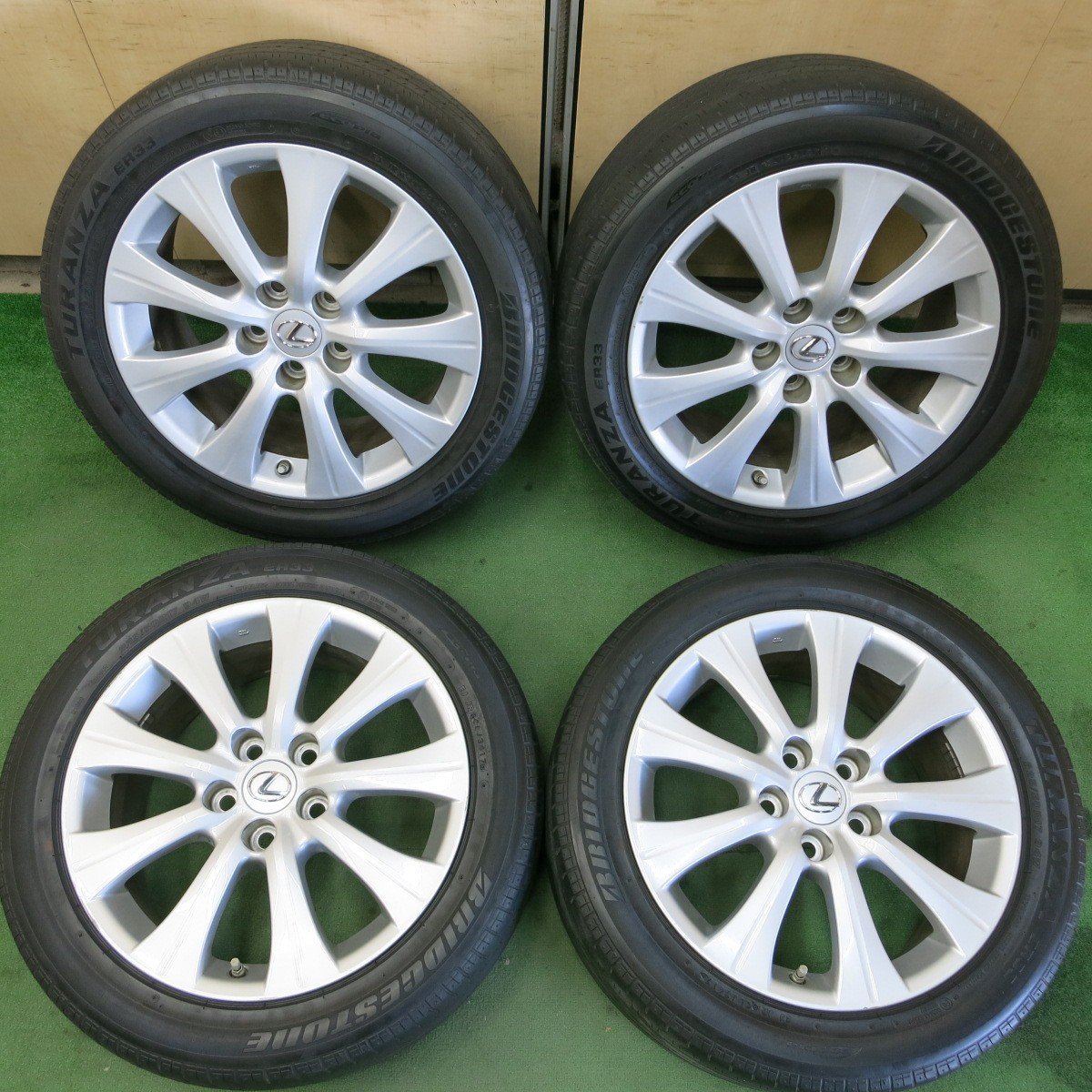 *送料無料*キレイ★レクサス RC300h GS300h 純正 225/50R17 ブリヂストン トランザ ER33 17インチ PCD114.3/5H★3101307イノ_画像1