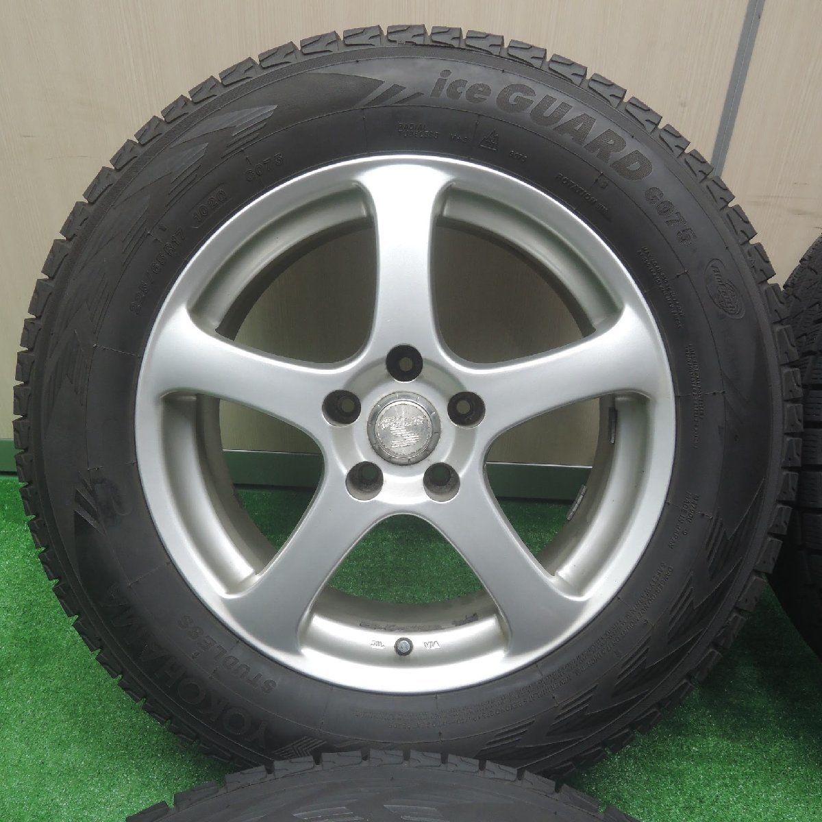 [送料無料]バリ溝！9.5分★スタッドレス 225/65R17 ヨコハマ アイスガード G075 SIBILLA RT シビラ 17インチ PCD114.3/5H★3073109SYス_画像2