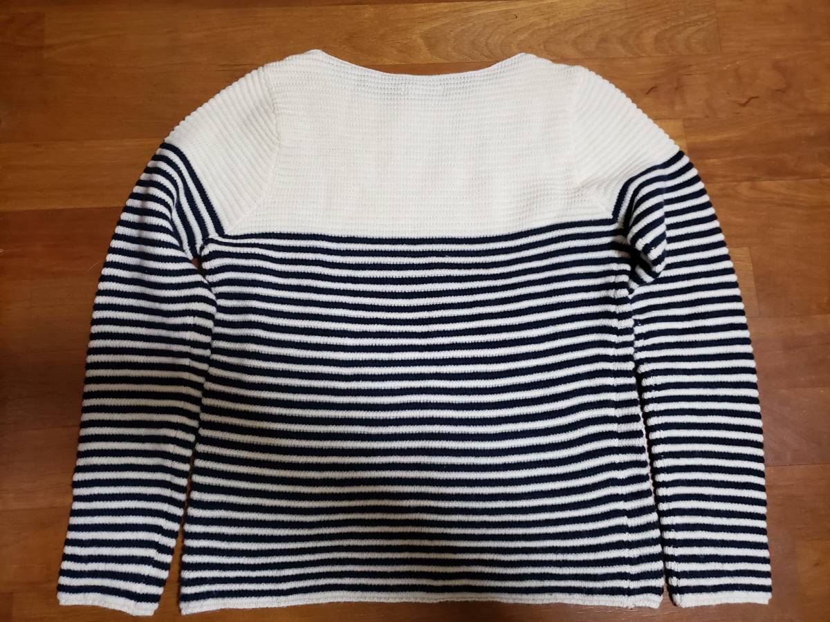 Te chichi テチチ ニット セーター フリーサイズ ストライプ オフホワイト 汚れ等あり_画像2