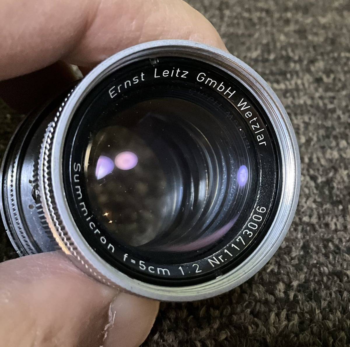 Leica sumicron 5cm f1:2. Lマウント　沈洞_画像1