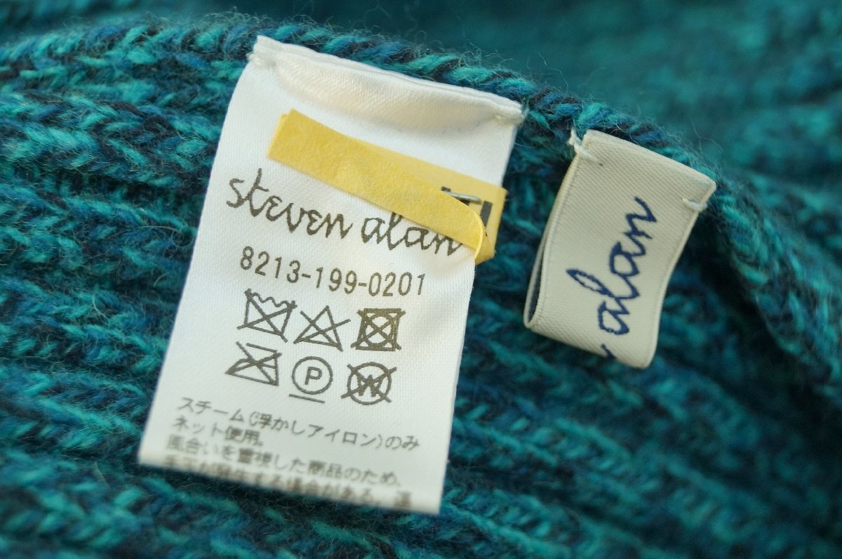 ★アローズ取扱　Steven Alan(スティーブンアラン)*ミックスカラーロングスリーブタートルネックニット　ブルー系*古着のgplus広島　2311t4_画像8