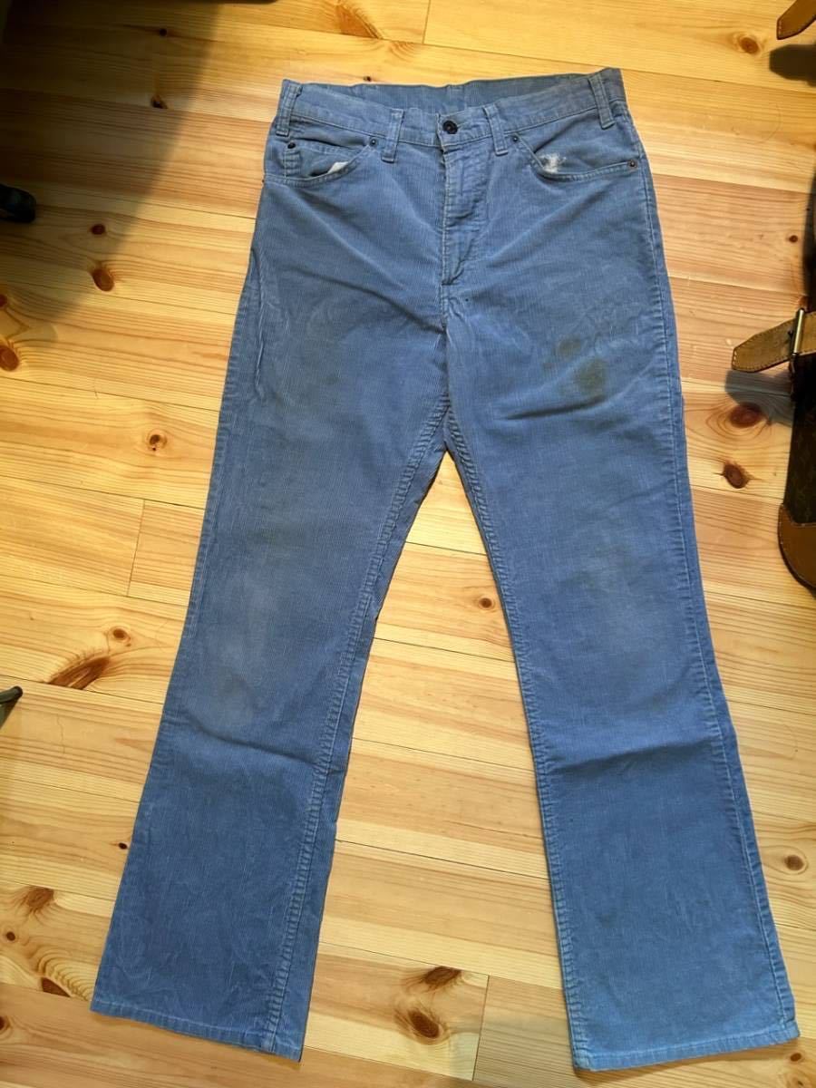 vintage ビンテージ　リーバイス　levi's コーデュロイ　517 水色　サックス　70年代_画像1