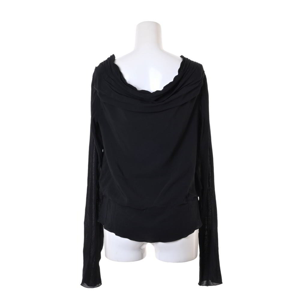  beautiful goods ALBERTA FERRETTI stretch pleat tops 42 black Alberta Ferretti KL4BKUCU12