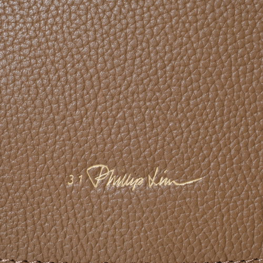 прекрасный товар 3.1 Phillip Lim PASHLI SADDLE кожа сумка на плечо - Brown s Lee one Philip обод KL4BKUPC15