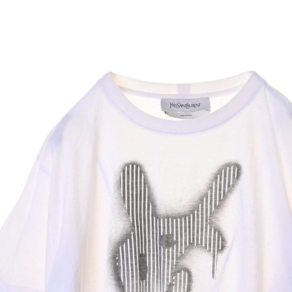 Yves Saint Laurent YSL print T-shirt M white Yves Saint-Laurent KL4BKBQ214