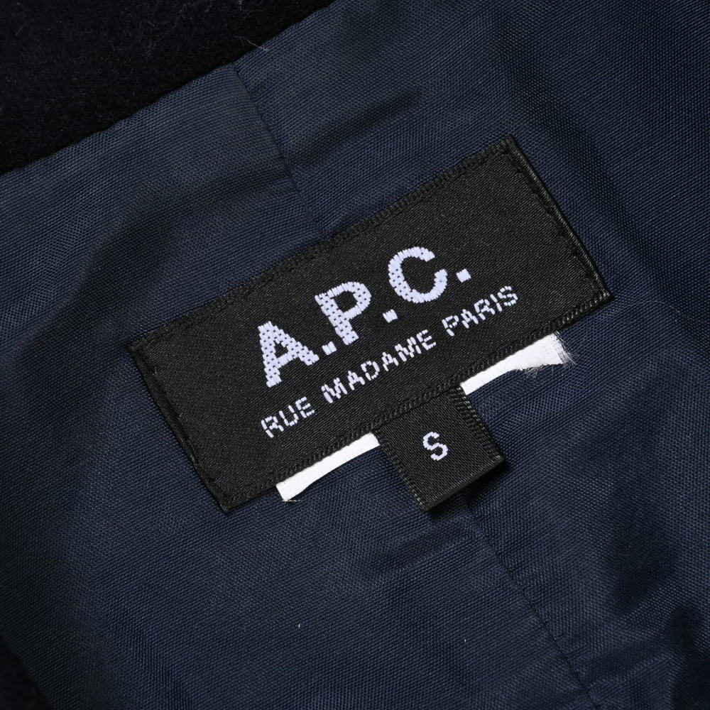 美品 A.P.C. ウール ダブル ジャケット S ネイビー アーペーセー KL4BKCKA19_画像9