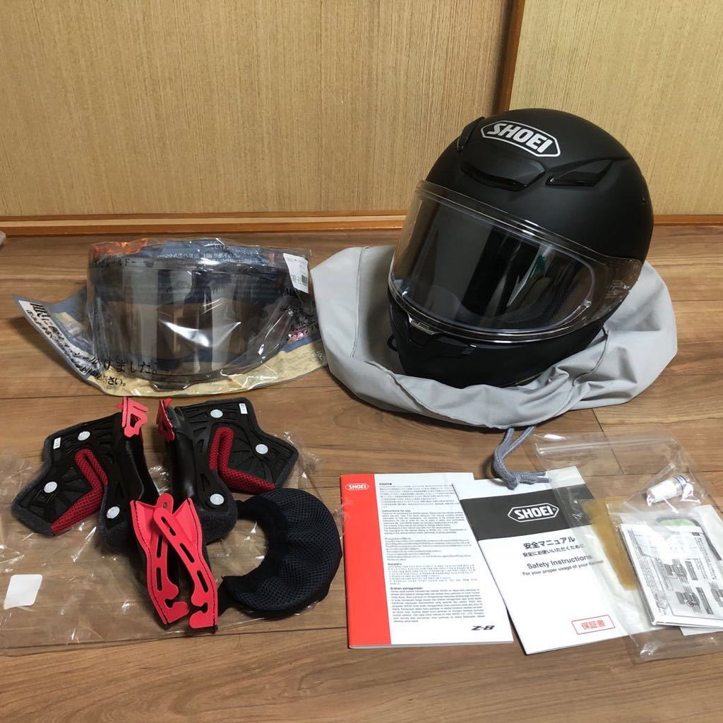 SHOEI ショウエイ Z-8 マットブラック サイズM　山城　EXTRA　CWR-F2シールド　メロスモーク×シルバー　予備チークパッド付_画像1