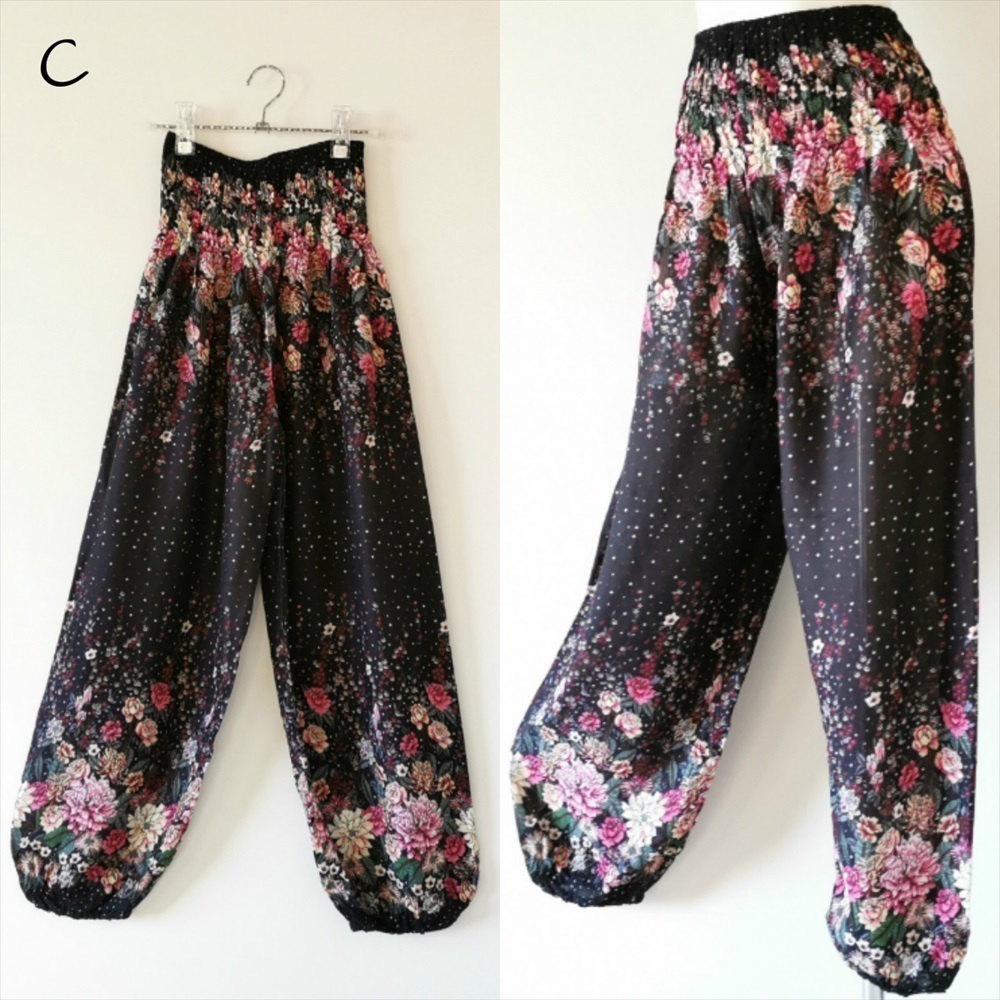 * ethnic Aladdin pants botanikaru including carriage * new goods C* Asian monkey L yoga unisex room wear 