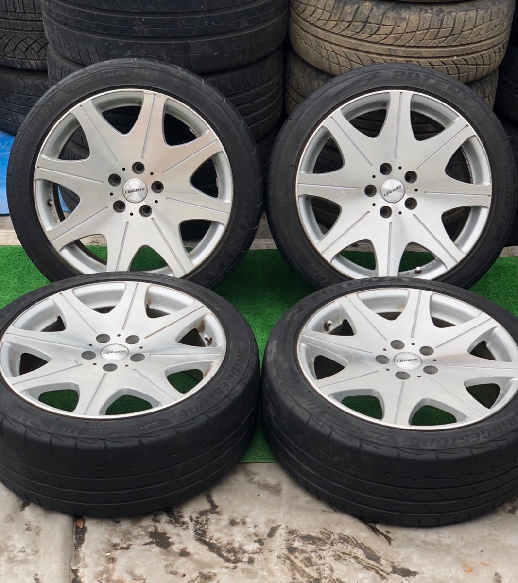 LEGZAS雷格斯18英寸輪18 x 8 J +38 PCD 114.3 / 5 H 4拋光皇冠標誌X Estima Teana Fuga Celsior 原文:LEGZAS レグザス 18インチホイール 18×8J +38 PCD114.3/5H 4本 ポリッシュ クラウン マークX エスティマ ティアナ フーガ セルシオ 