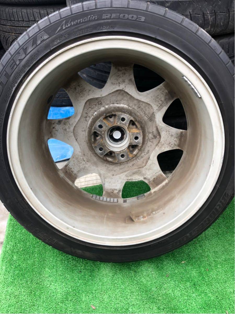 LEGZAS雷格斯18英寸輪18 x 8 J +38 PCD 114.3 / 5 H 4拋光皇冠標誌X Estima Teana Fuga Celsior 原文:LEGZAS レグザス 18インチホイール 18×8J +38 PCD114.3/5H 4本 ポリッシュ クラウン マークX エスティマ ティアナ フーガ セルシオ 