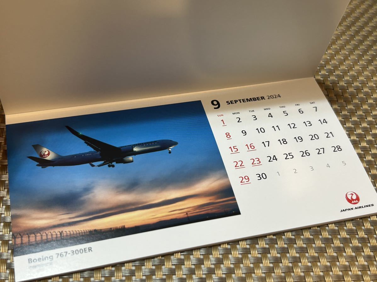 JAL 卓上カレンダー 「2024 JAL FLEET CALENDAR」送料140円_画像6