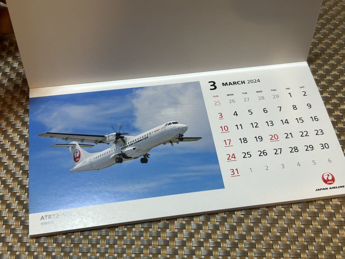 JAL 卓上カレンダー 「2024 JAL FLEET CALENDAR」送料140円_画像5