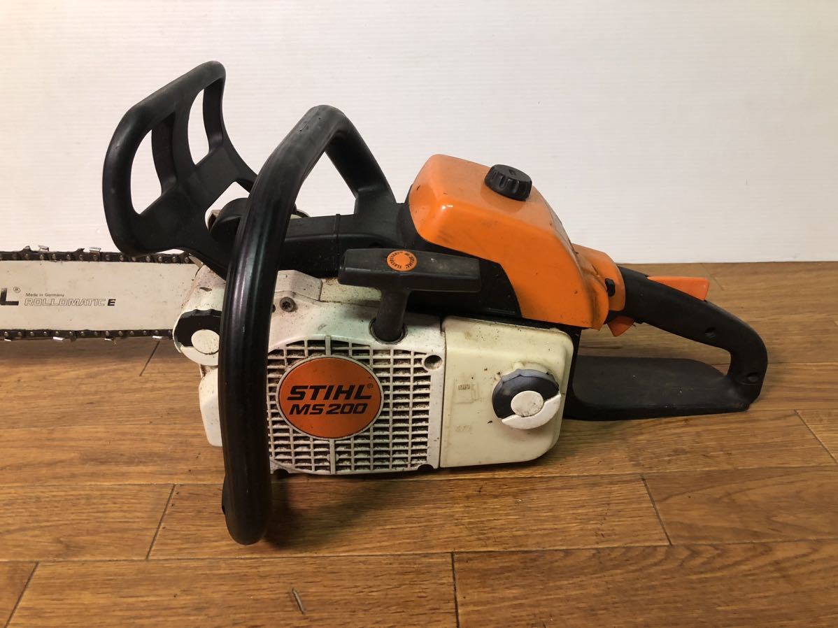 スチール/STIHL MS200 35.2cc エンジンチェンソー　動作確認済み　_画像2