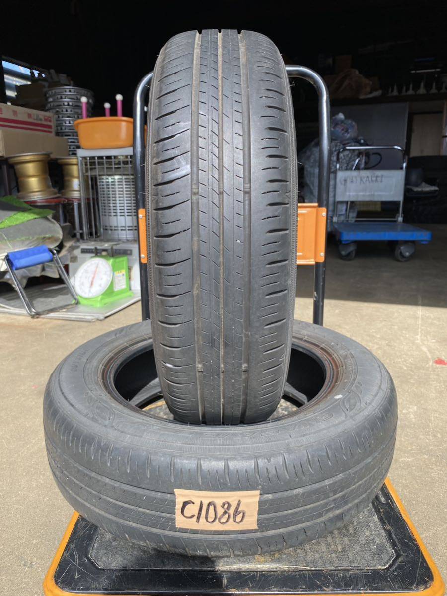 送料無料！C1086　DUNLOP　165/65R14 79S ダンロップ 中古 夏タイヤ 2本セット_画像1