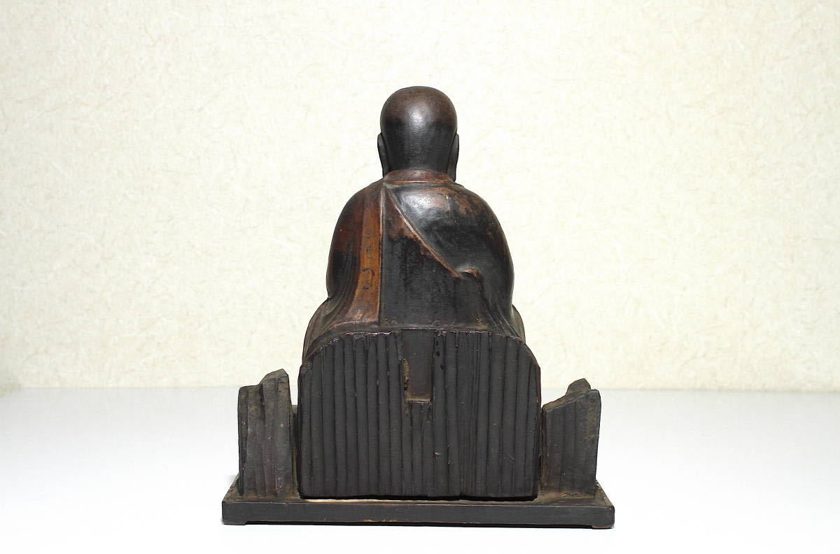 仏教美術 不動明王 仏像 骨董 木像 木製 仏教 密教 置物 骨董 - 彫刻