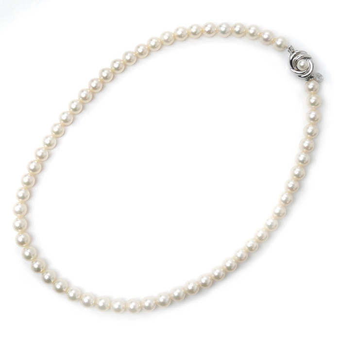 激安 超特価商店街 ネックレス シルバー タサキ TASAKI パール約7.6~7.8mm 中古 レディース 46cm 41.1g 真珠