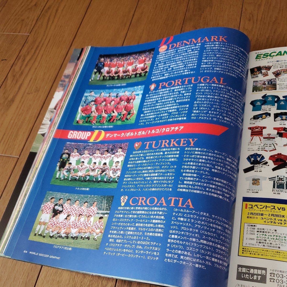 ワールドサッカーグラフィックVol.31/1996年2月号/ウェア/ラバネッリ/バティストゥータ/EURO96プレビューの画像9