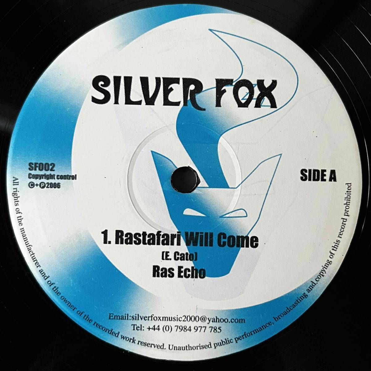 ★美盤！オススメ！2006！Killer！Stepper！New Roots【Ras Echo - Rastafari Will Come / Silver Fox - Psalms 55】10inch Silver Fox UK_画像1