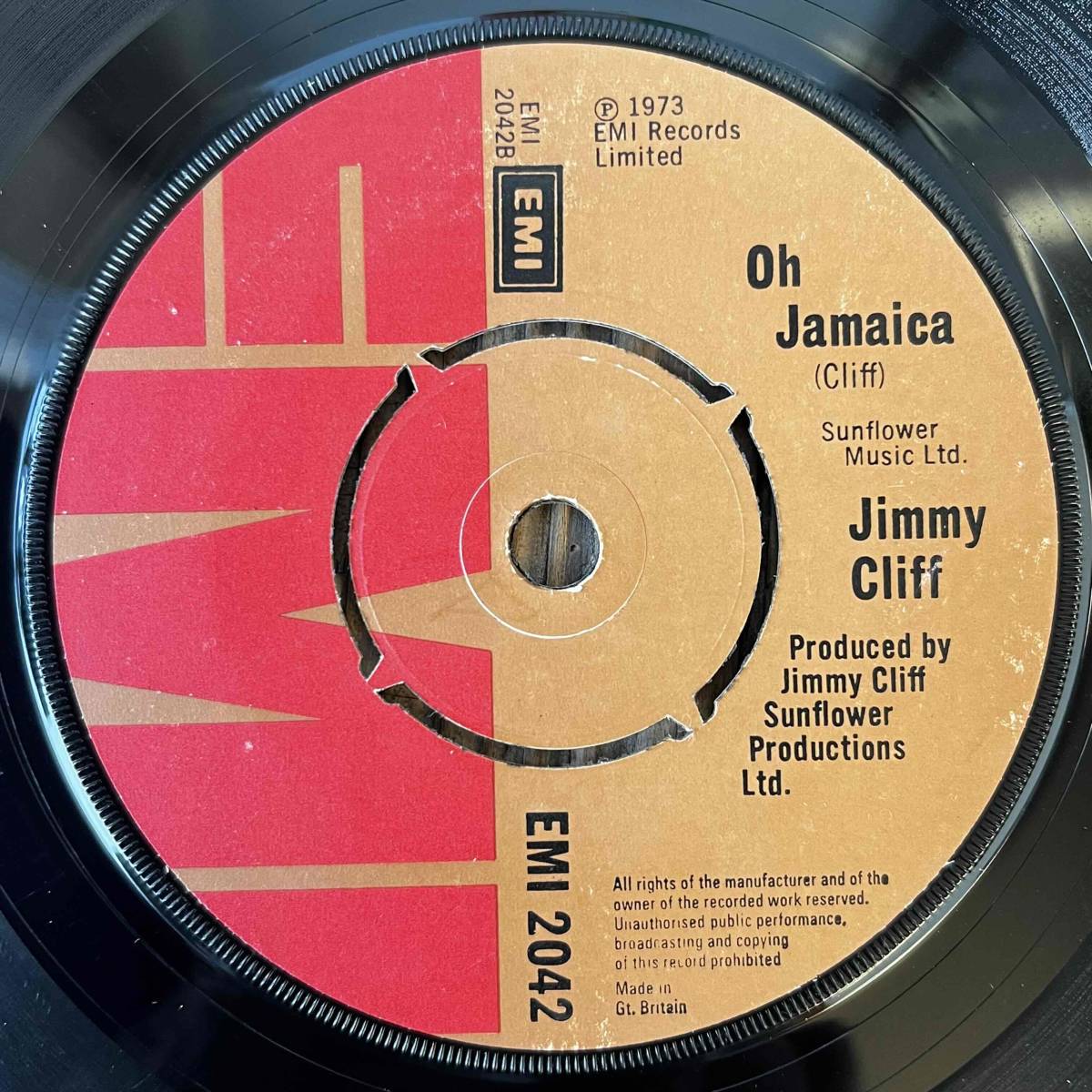 ★1973！現場ウケ抜群のJamaica Anthem！Big Tune！【Jimmy Cliff - Oh Jamaica / On My Life】7inch EMI UK_画像1