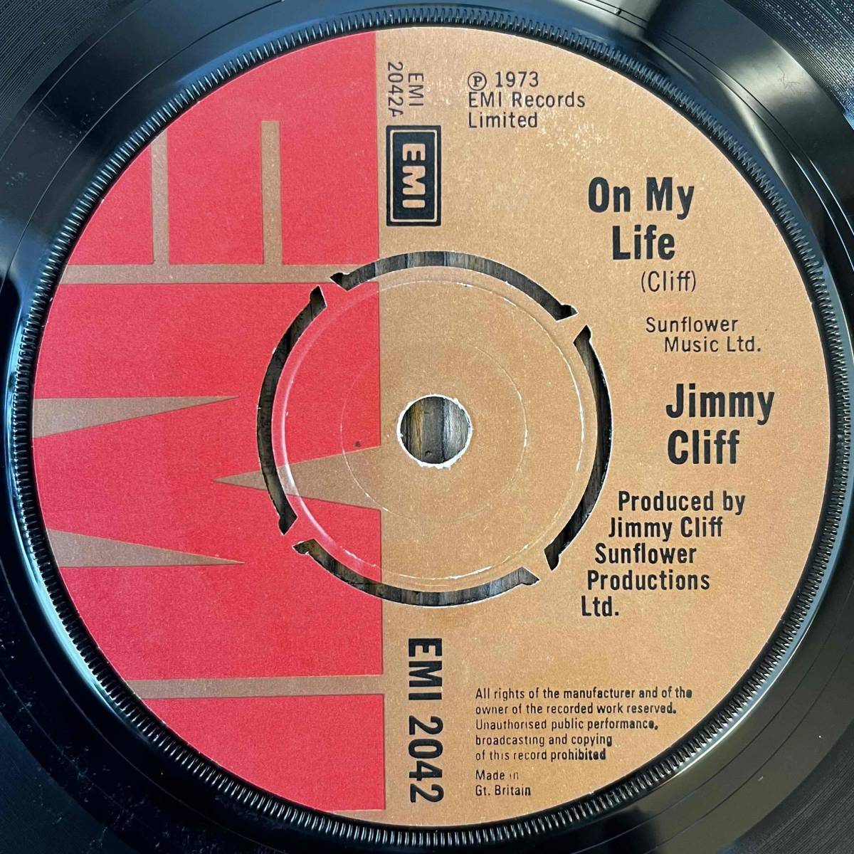 ★1973！現場ウケ抜群のJamaica Anthem！Big Tune！【Jimmy Cliff - Oh Jamaica / On My Life】7inch EMI UK_画像2