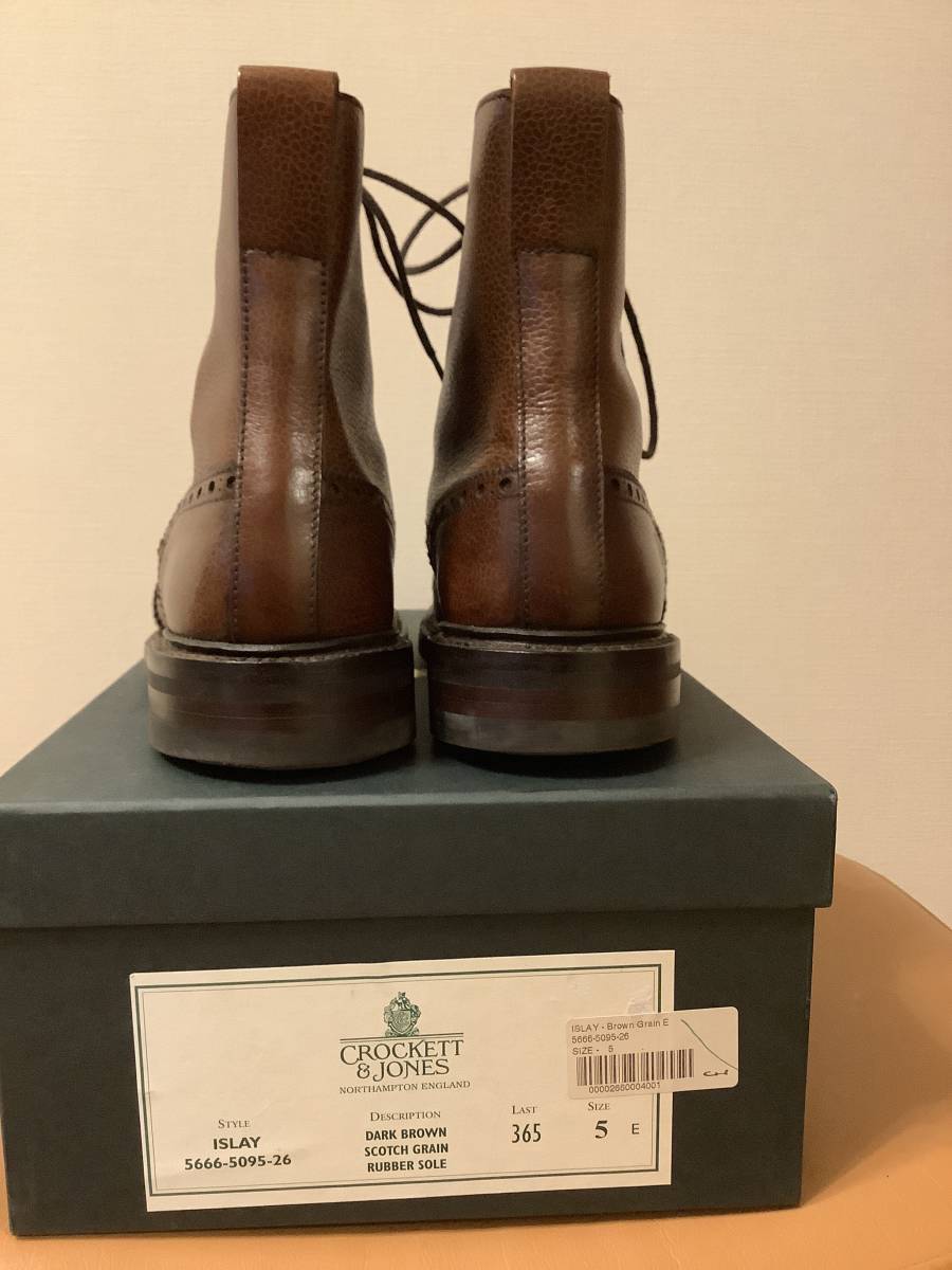 極美品　CROCKETT &JONES ISLAY アイラ　ダークブラウン　5E LAST365_画像3