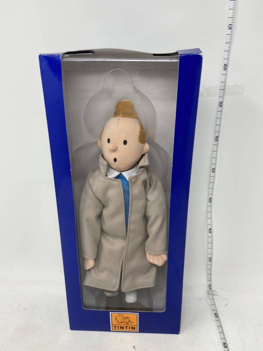 中古 TINTIN　タンタンの冒険　人形　ぬいぐるみ　トレンチコート　やまと　YAMATO　約32cm　現状品_画像1