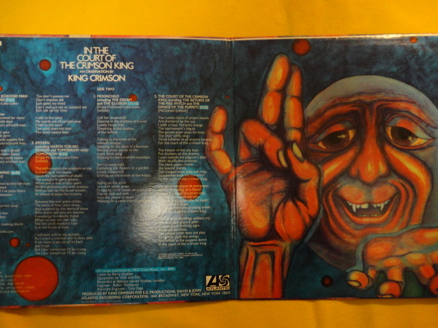 King Crimson - In The Court Of The Crimson King видеть открытие жакет specification US запись LP Atlantic SD 8245 максимально высокий название запись просмотр 