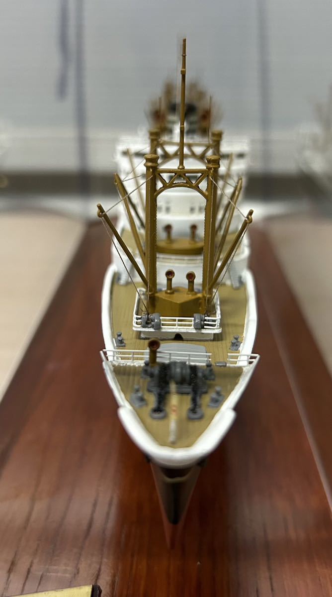 貨客船 愛國丸　小西製作所 KONISHI　1/500 船模型　完成品 ケース付き　中古美品_画像2