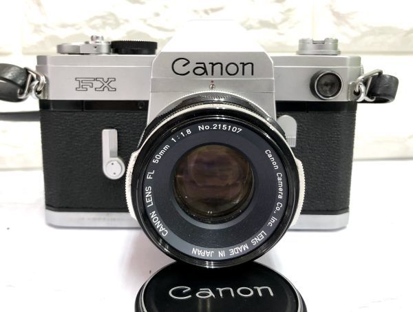 Canon キャノン FX 一眼レフ フイルムカメラ CANON LENS FL 50mm 1:1.8 レンズ シャッターOK fah 11S006_画像2