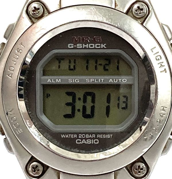 G-SHOCK ジーショック CASIO カシオ 腕時計 MRG-100 MR-G デジタル クォーツ ラウンドフェイス 電池交換済 fah 9YSA445_画像3